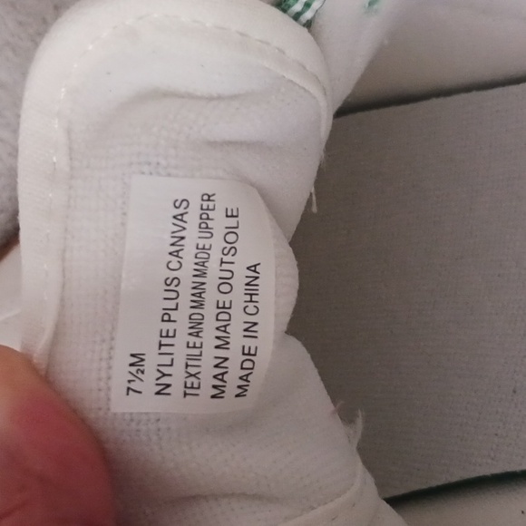 TRETORN NYLITE PLUS CANVAS GREEN AND WHITE SNEAKERS - Picture 6 of 6